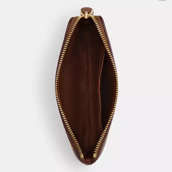 New Authentic COACH Corner Zip Wristlet In Signature Canvas With Floral Print - Picture 4 of 7